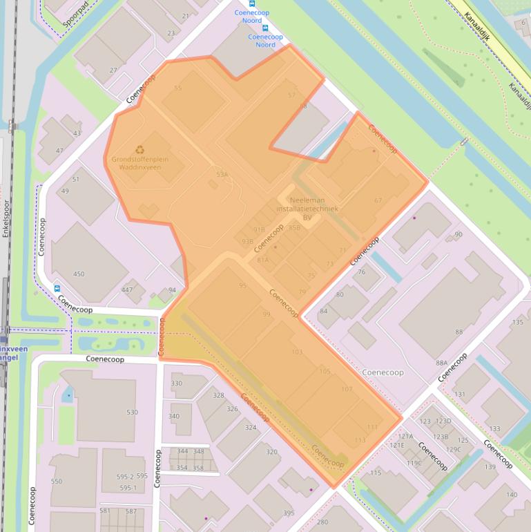 Kaart van postcodegebied 2741PH.