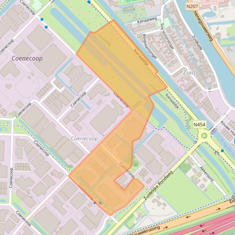 Kaart van postcodegebied 2741PJ.