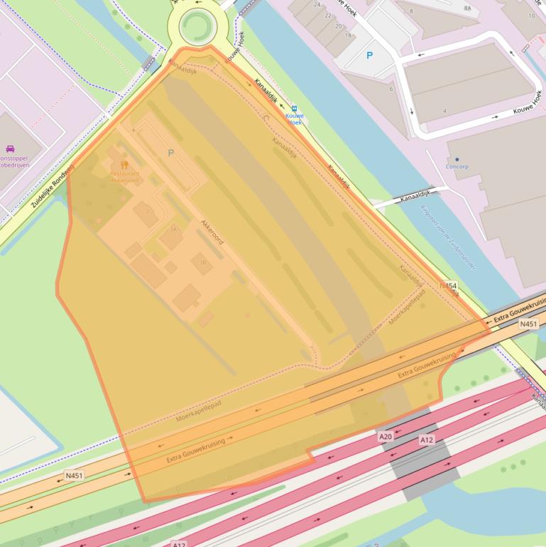Kaart van postcodegebied 2741PZ.