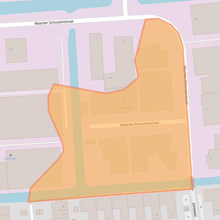 Kaart van postcodegebied 2741SV.