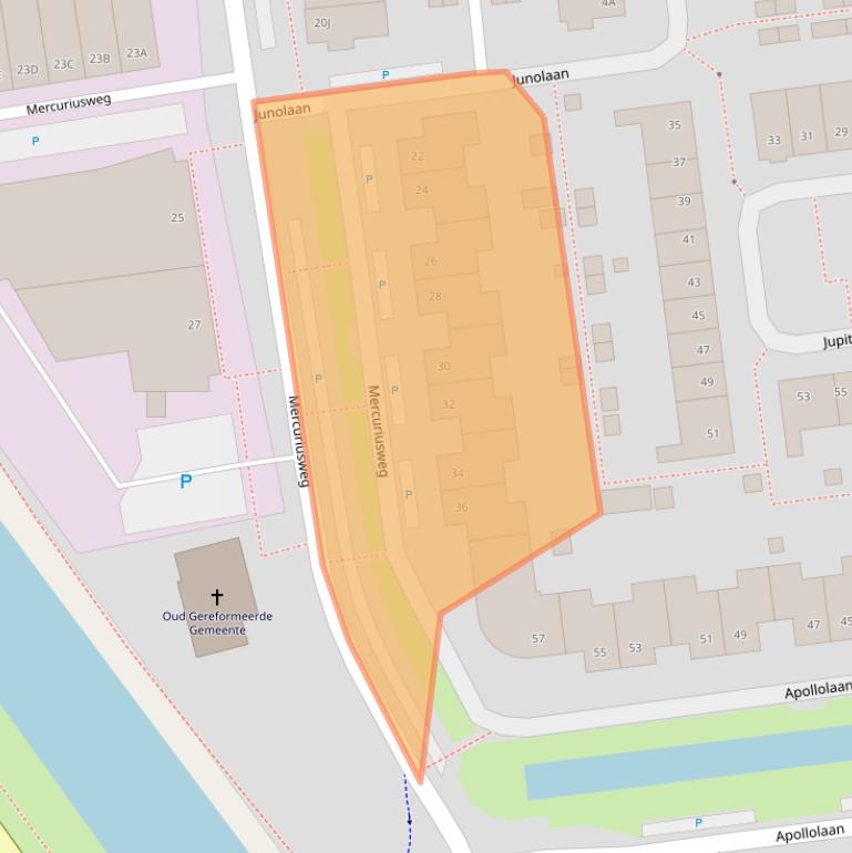 Kaart van postcodegebied 2741TM.