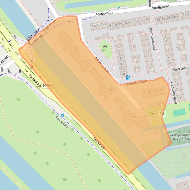 Kaart van postcodegebied 2741TR.