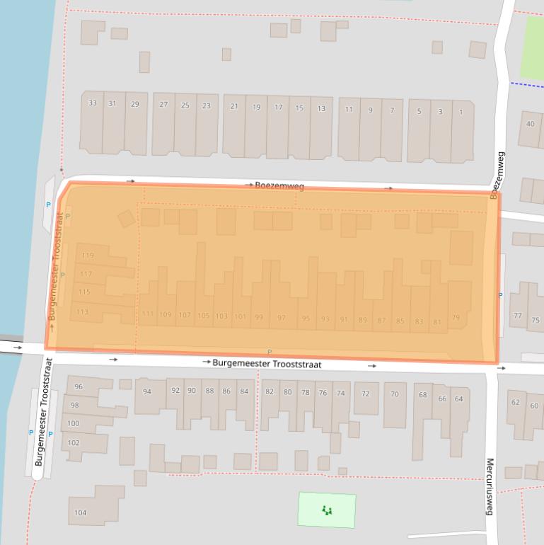 Kaart van postcodegebied 2741TW.