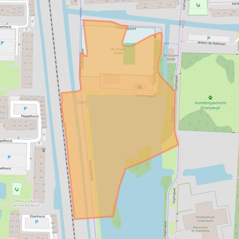 Kaart van postcodegebied 2741VM.