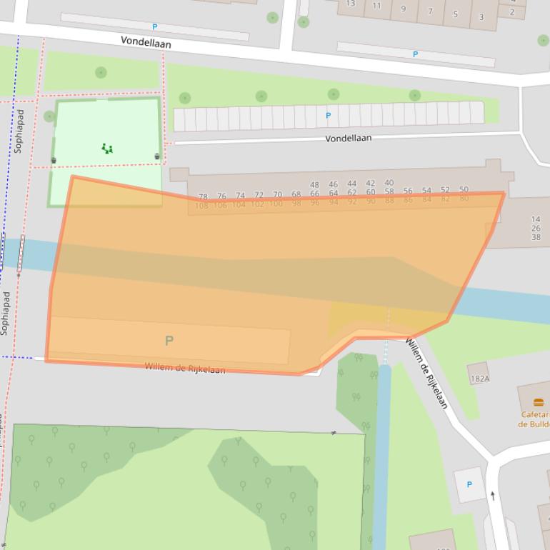 Kaart van postcodegebied 2741XD.