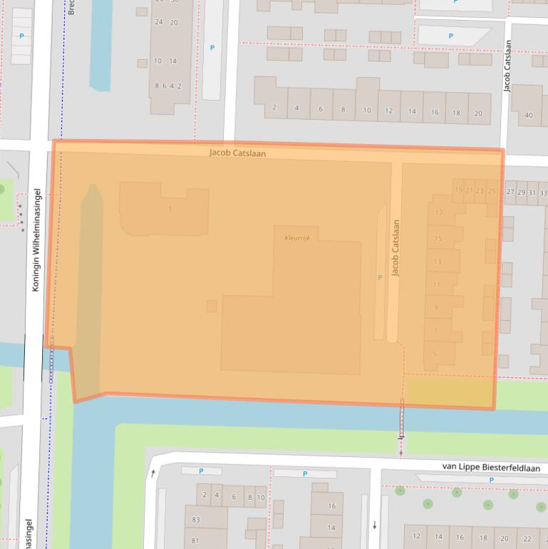 Kaart van postcodegebied 2741XL.