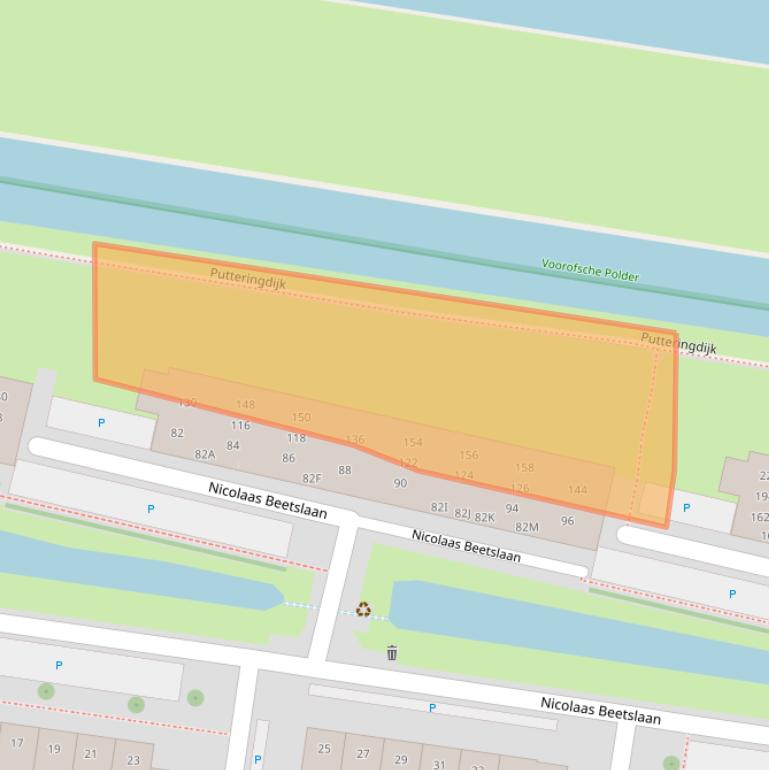 Kaart van postcodegebied 2741ZS.