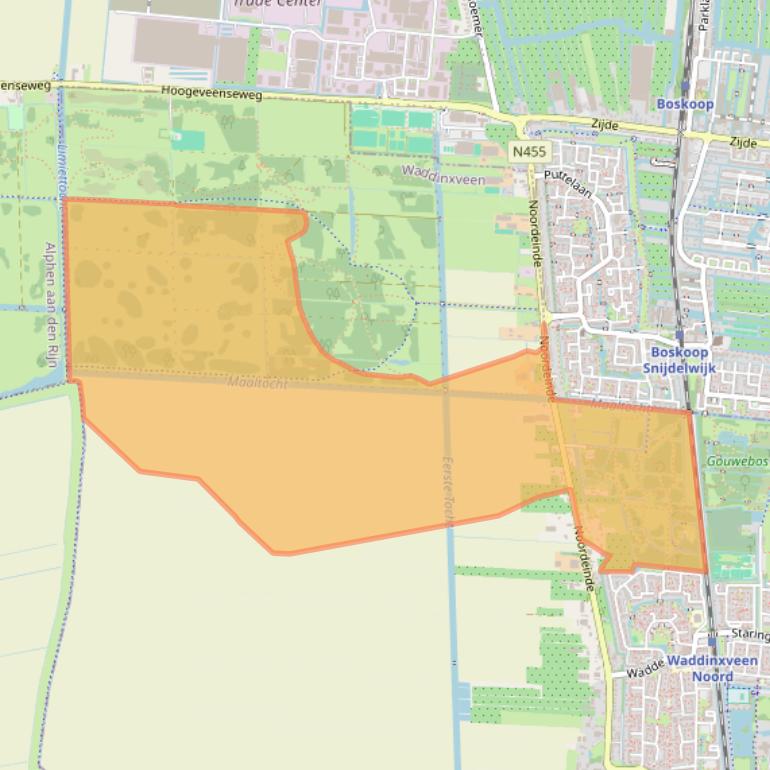 Kaart van postcodegebied 2742AA.