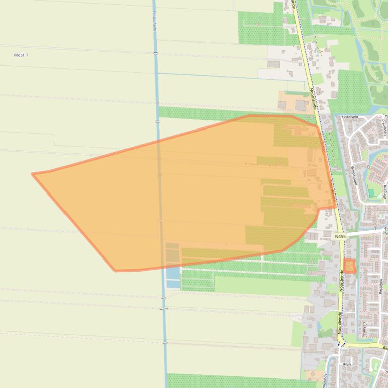 Kaart van postcodegebied 2742AC.