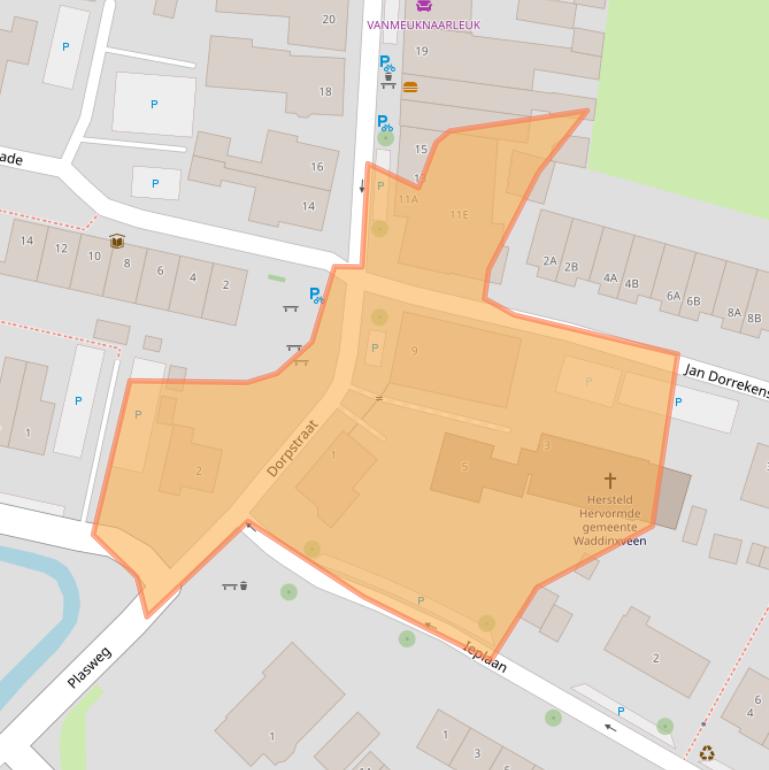 Kaart van postcodegebied 2742AH.