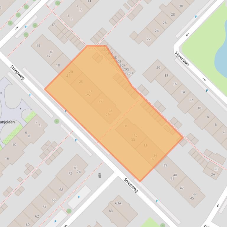 Kaart van postcodegebied 2742AS.