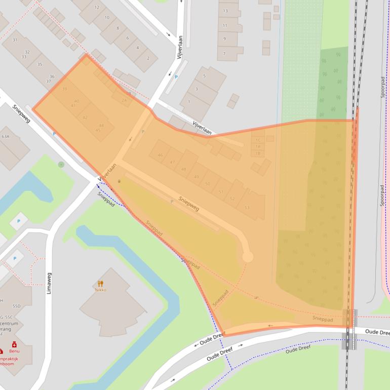 Kaart van postcodegebied 2742AT.