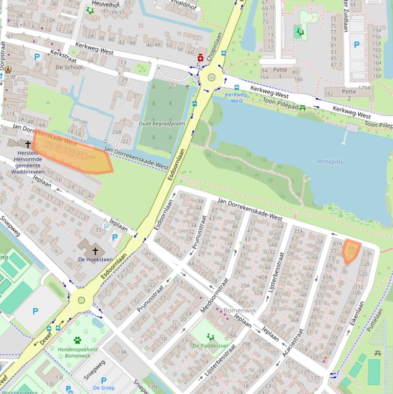 Kaart van postcodegebied 2742AV.