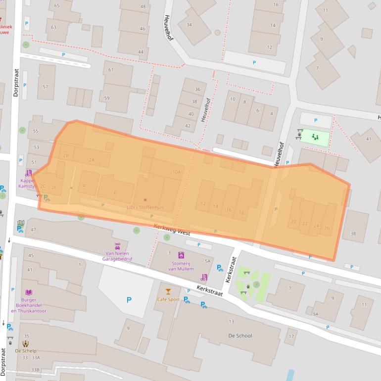 Kaart van postcodegebied 2742BD.