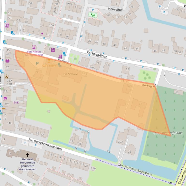 Kaart van postcodegebied 2742BG.