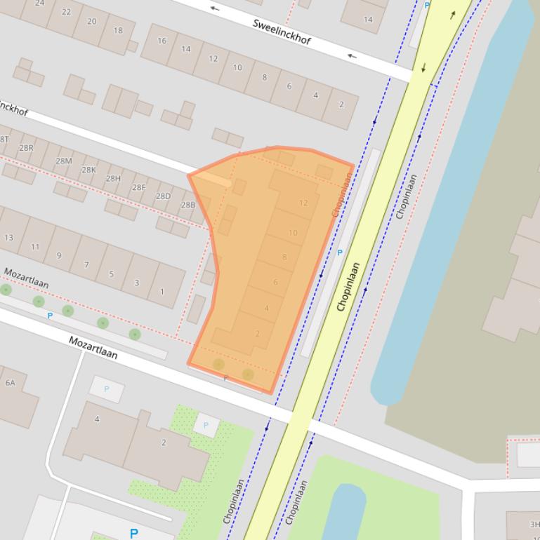 Kaart van postcodegebied 2742BH.