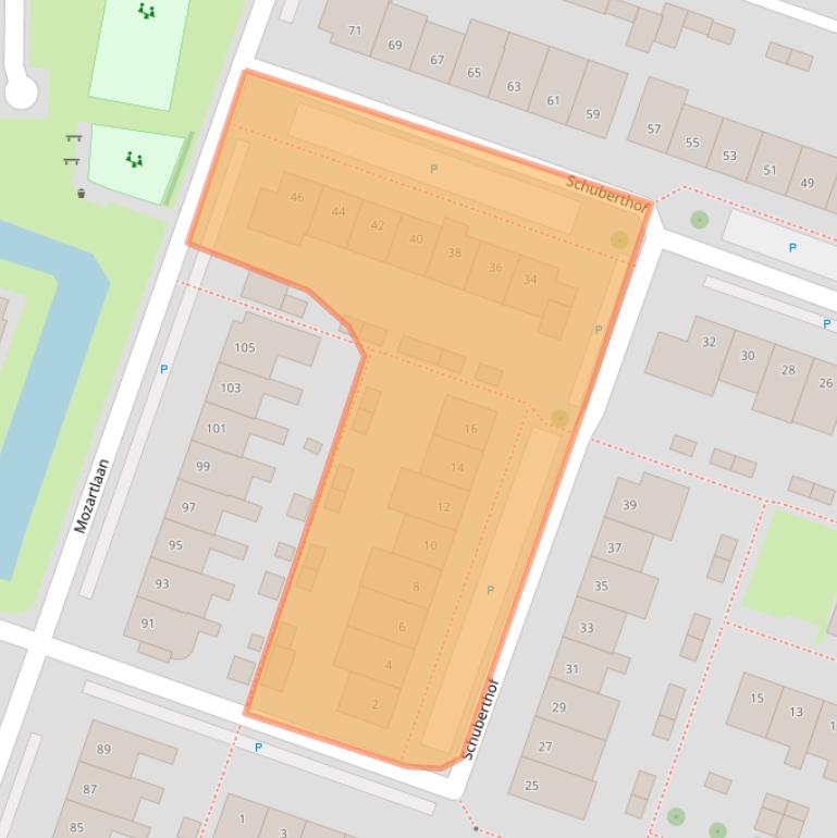 Kaart van postcodegebied 2742BZ.