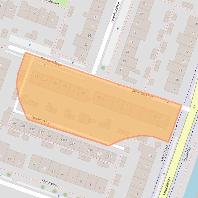 Kaart van postcodegebied 2742CD.