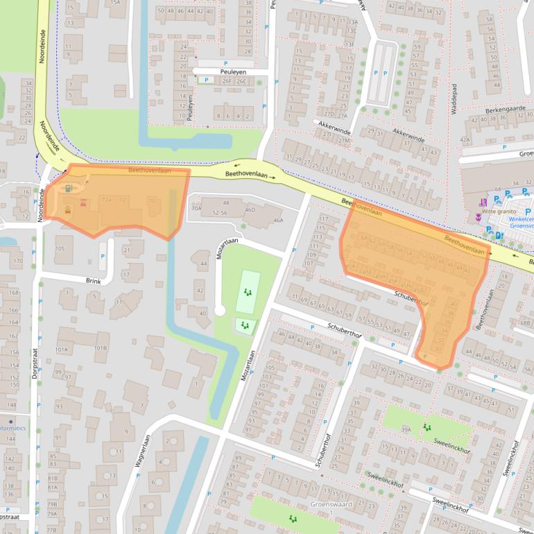 Kaart van postcodegebied 2742CH.