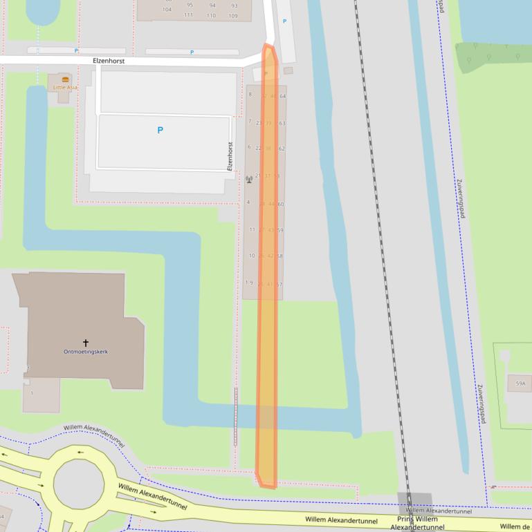 Kaart van postcodegebied 2742CK.