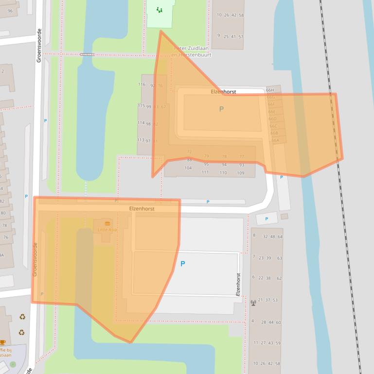 Kaart van postcodegebied 2742CN.