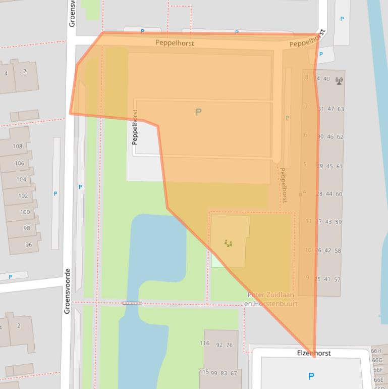 Kaart van postcodegebied 2742CS.