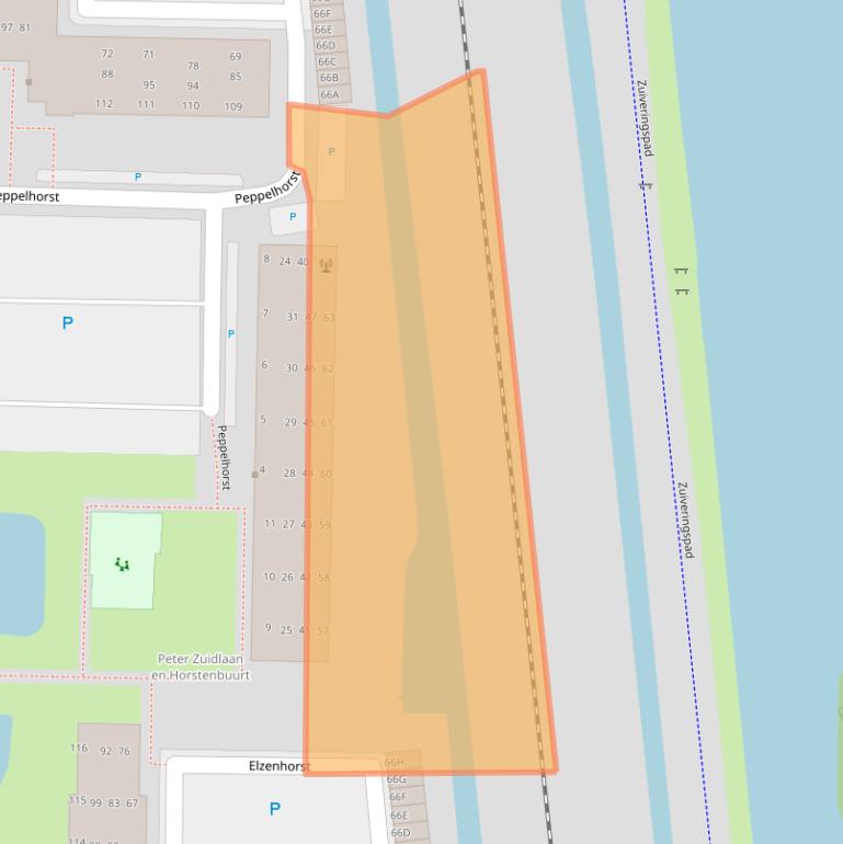 Kaart van postcodegebied 2742CV.