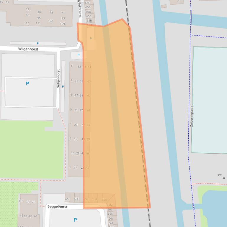 Kaart van postcodegebied 2742DD.