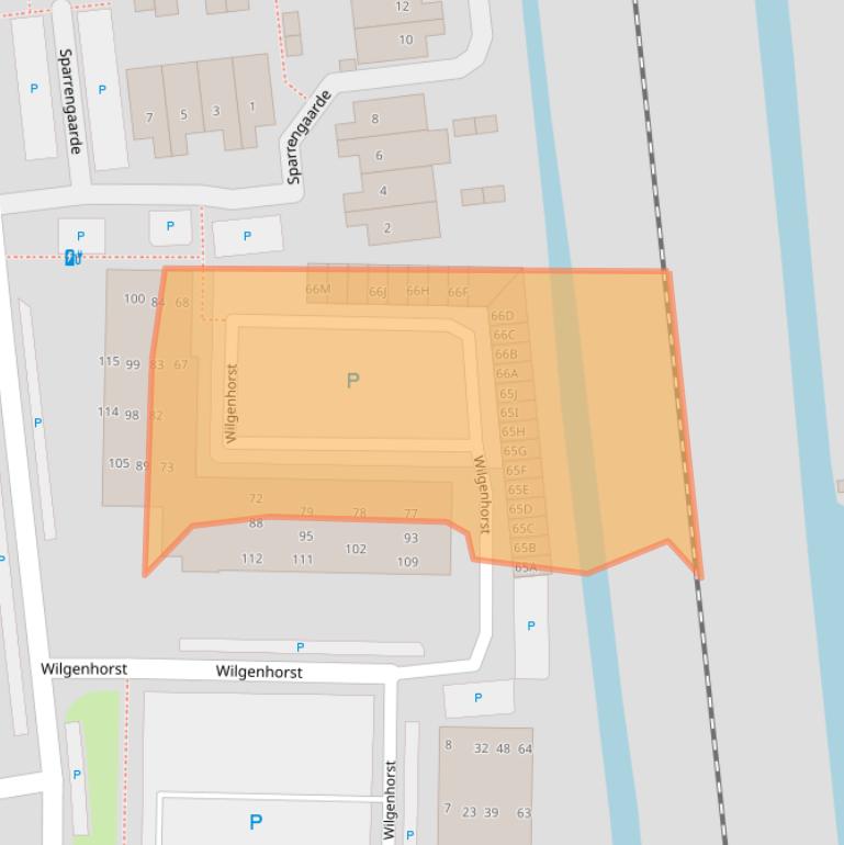 Kaart van postcodegebied 2742DE.