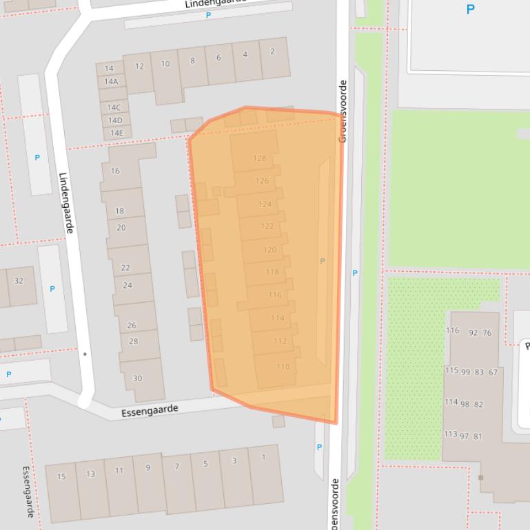 Kaart van postcodegebied 2742DN.