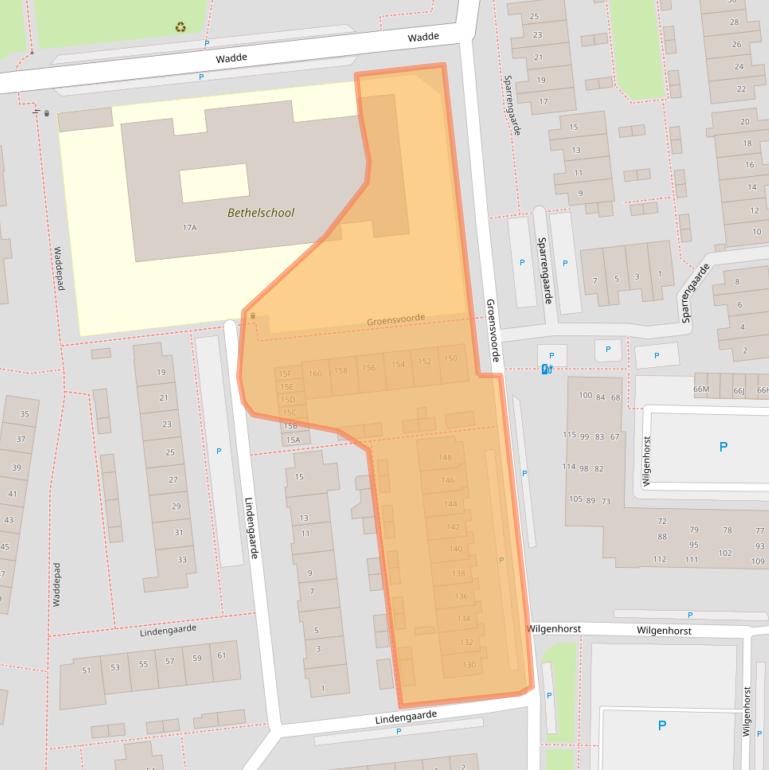 Kaart van postcodegebied 2742DP.