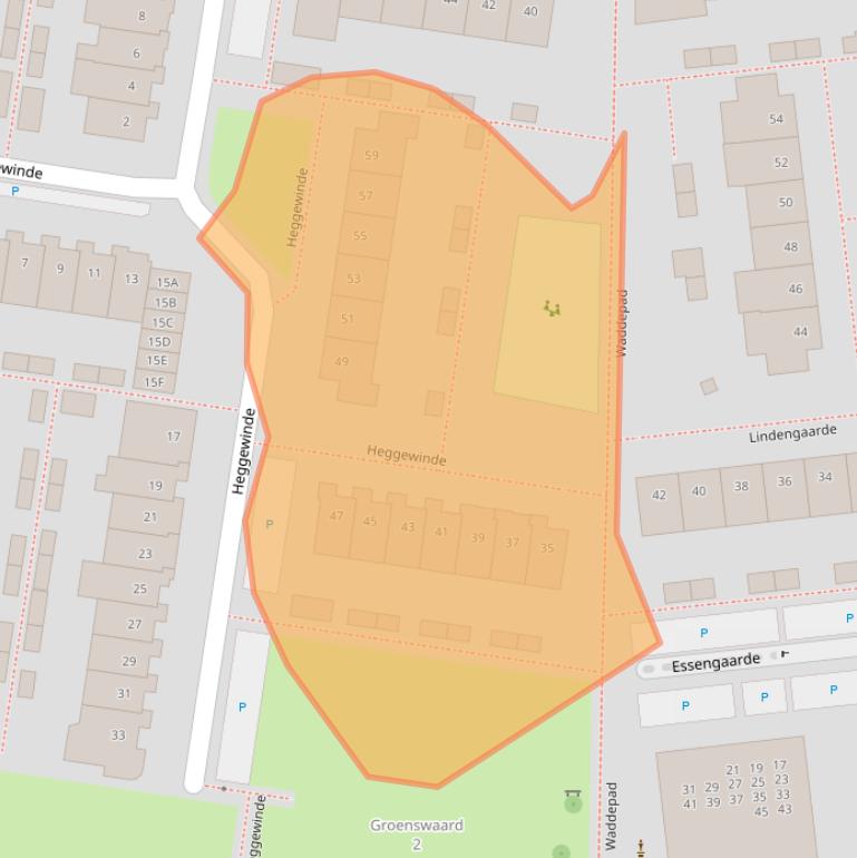 Kaart van postcodegebied 2742EA.