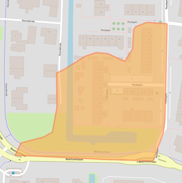 Kaart van postcodegebied 2742EH.