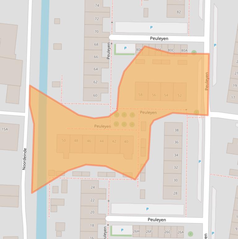 Kaart van postcodegebied 2742EJ.