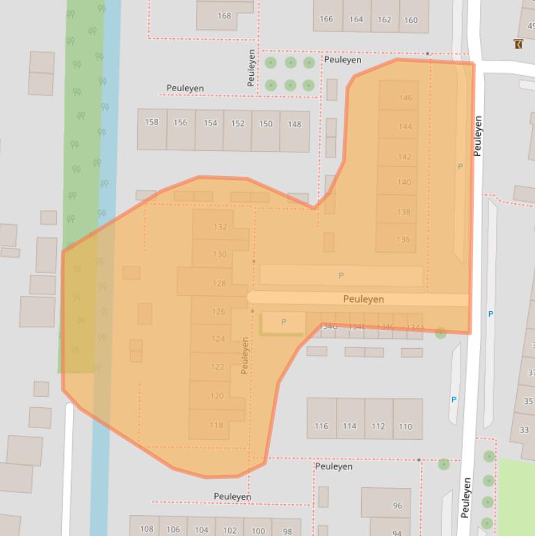 Kaart van postcodegebied 2742EN.