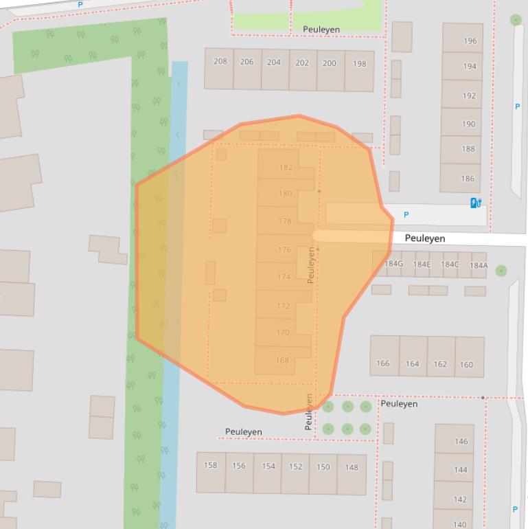 Kaart van postcodegebied 2742ER.