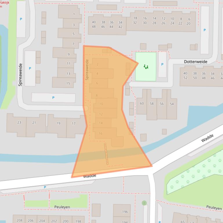 Kaart van postcodegebied 2742GC.