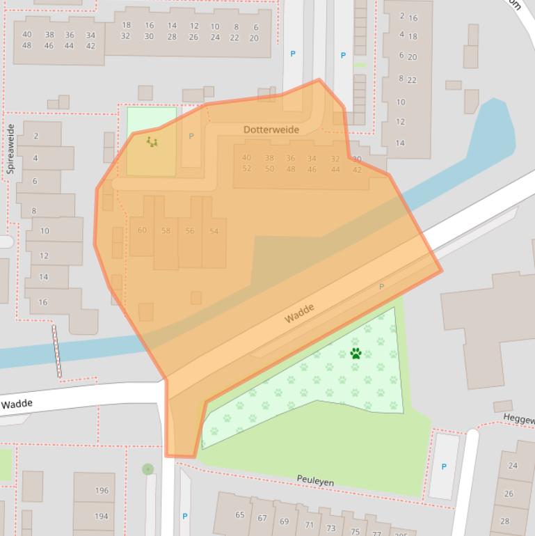 Kaart van postcodegebied 2742GE.