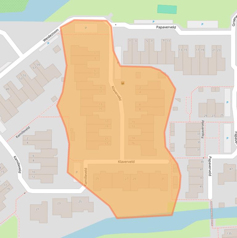 Kaart van postcodegebied 2742GH.