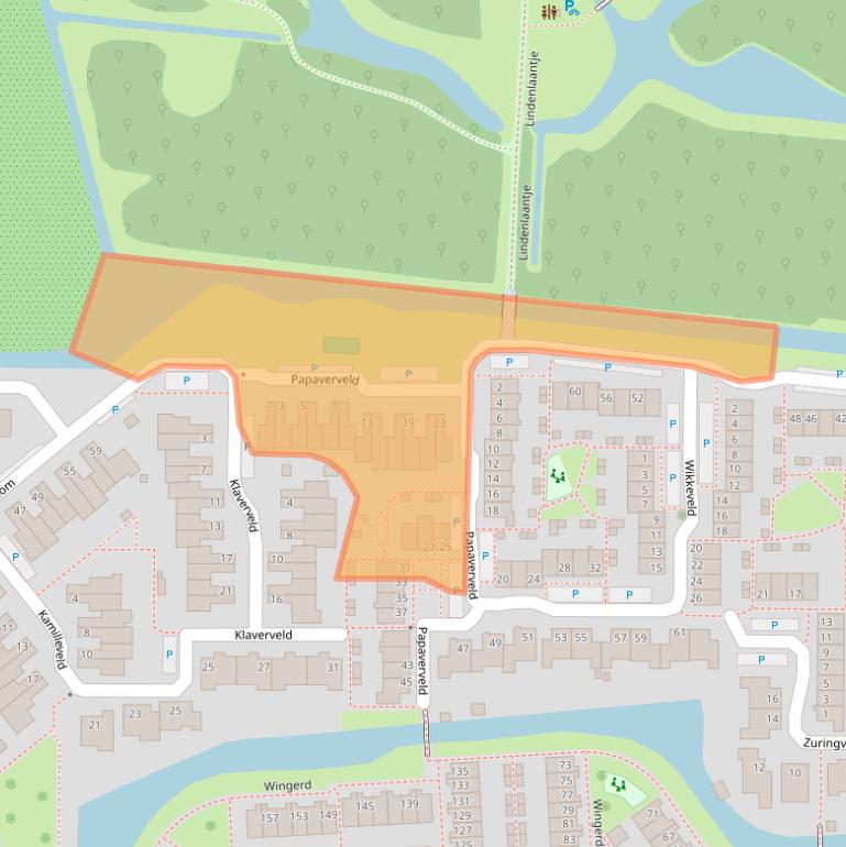 Kaart van postcodegebied 2742GJ.