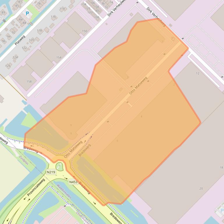 Kaart van postcodegebied 2742JW.