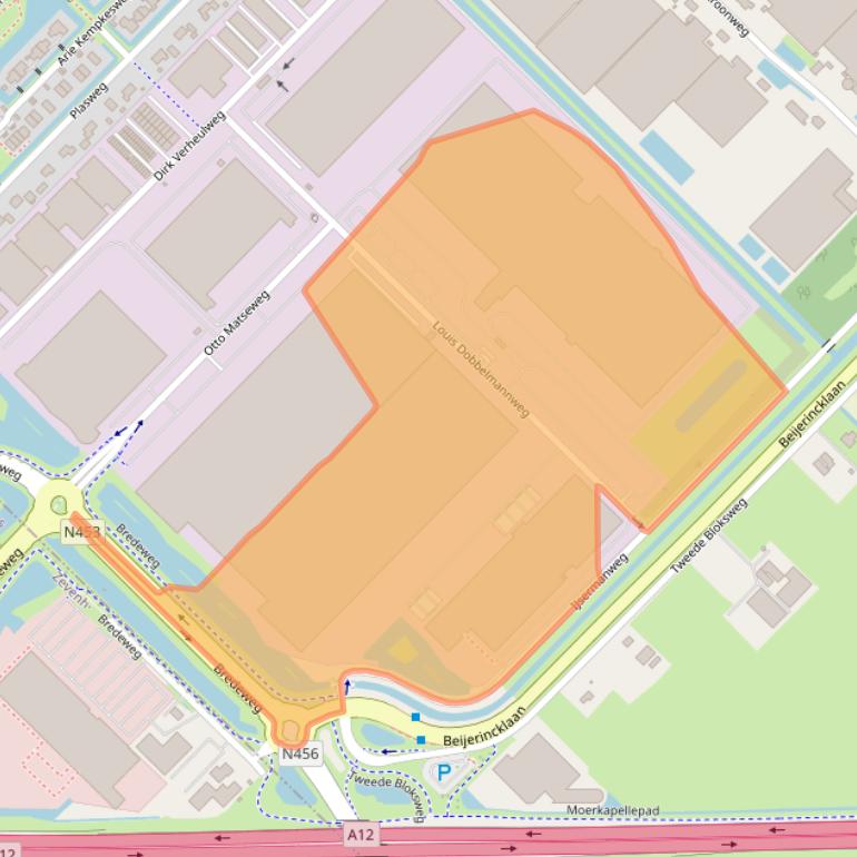Kaart van postcodegebied 2742JZ.