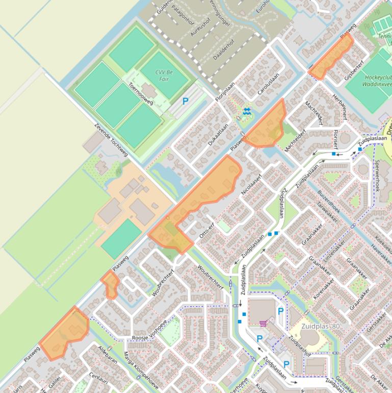 Kaart van postcodegebied 2742KB.