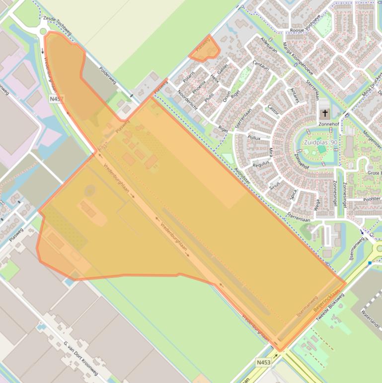 Kaart van postcodegebied 2742KC.