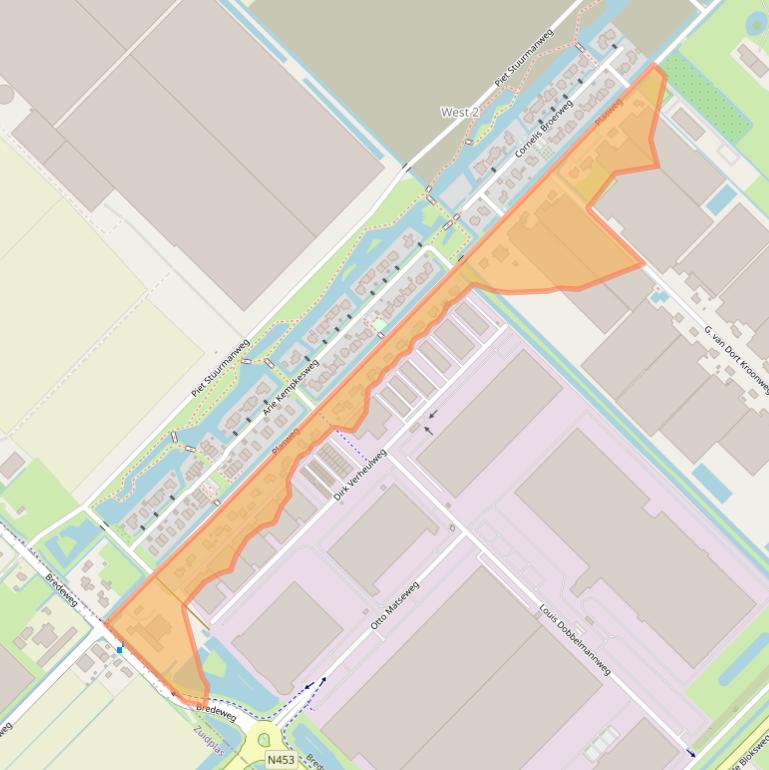 Kaart van postcodegebied 2742KD.