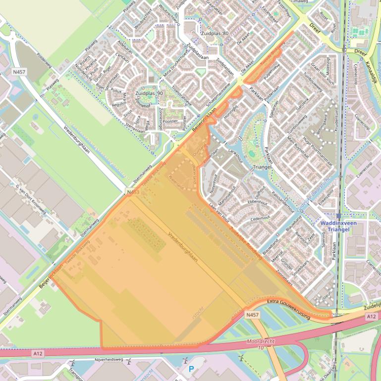 Kaart van postcodegebied 2742KK.