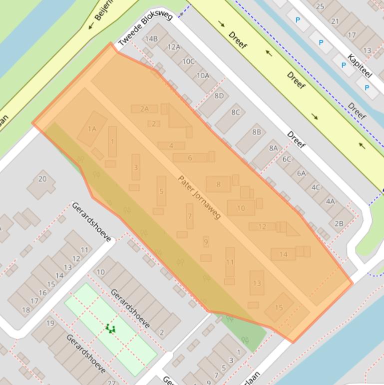 Kaart van postcodegebied 2742KM.