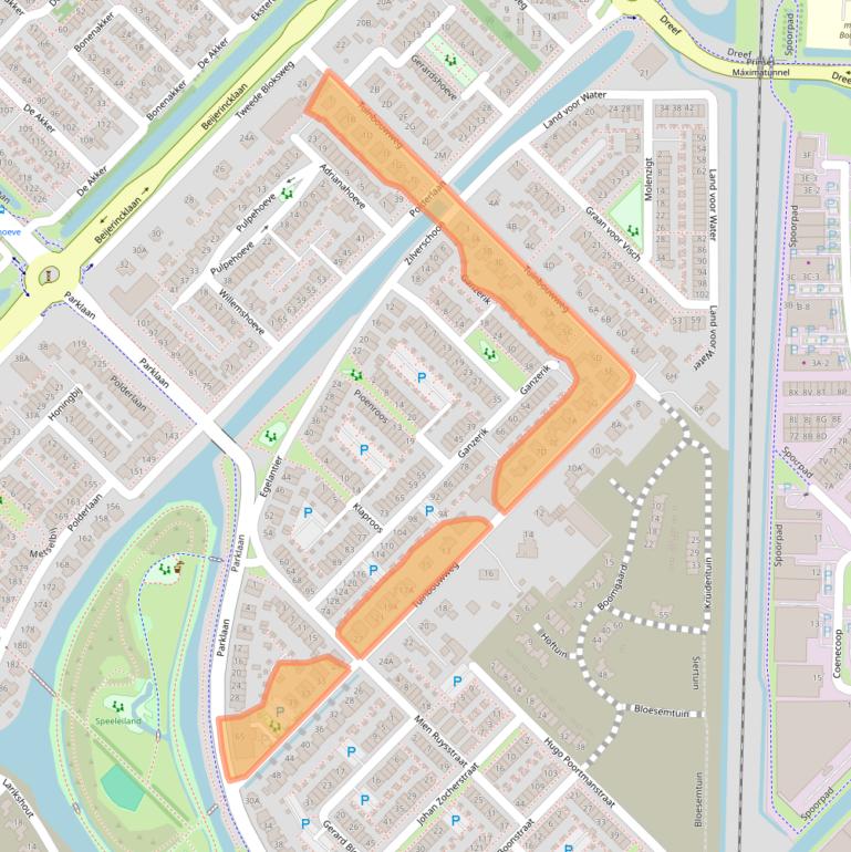 Kaart van postcodegebied 2742KN.