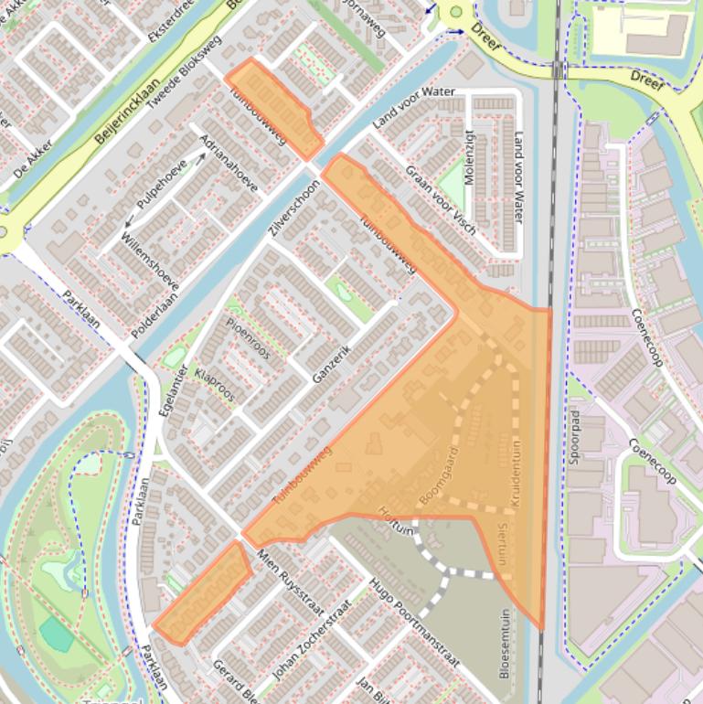 Kaart van postcodegebied 2742KP.