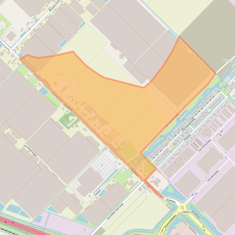 Kaart van postcodegebied 2742KT.